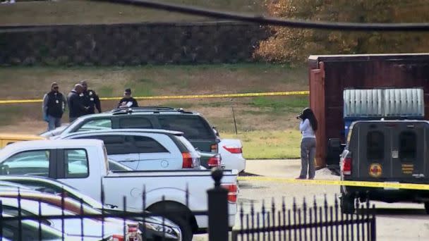 PHOTO: Law enforcement investigate after the body of a Jackson State University student was found, on Dec. 3, 2022, in Jackson, Miss. (WAPT)