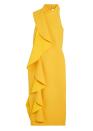 <p>Nail two trends with this dress; ruffles and yellow. </p>