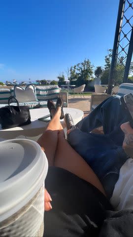 <p>Kourtney Kardashian Instagram</p> Kourtney Kardashian and husband Travis Barker enjoy a sweet beach trip