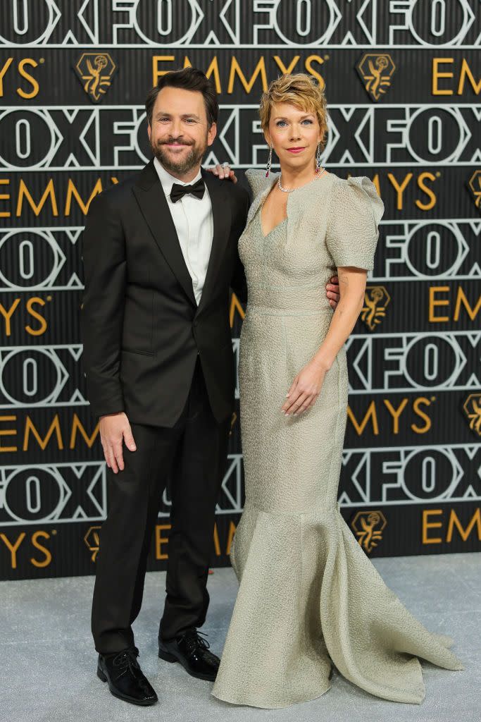 charlie day and mary elizabeth ellis at 75th primetime emmy awards