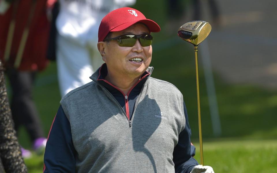 Dr Chanchai Ruayrungruang, owner of The Wentworth Club, playing in The Pro-Am BMW PGA Championship in 2018 - Hugh Routledge/REX 