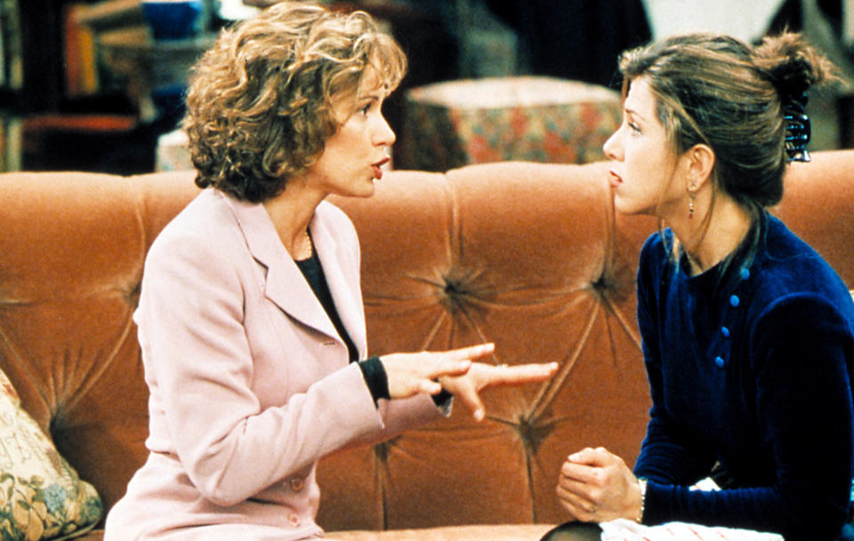 Jennifer Grey and Jennifer Aniston on Friends. (Everett Collection)