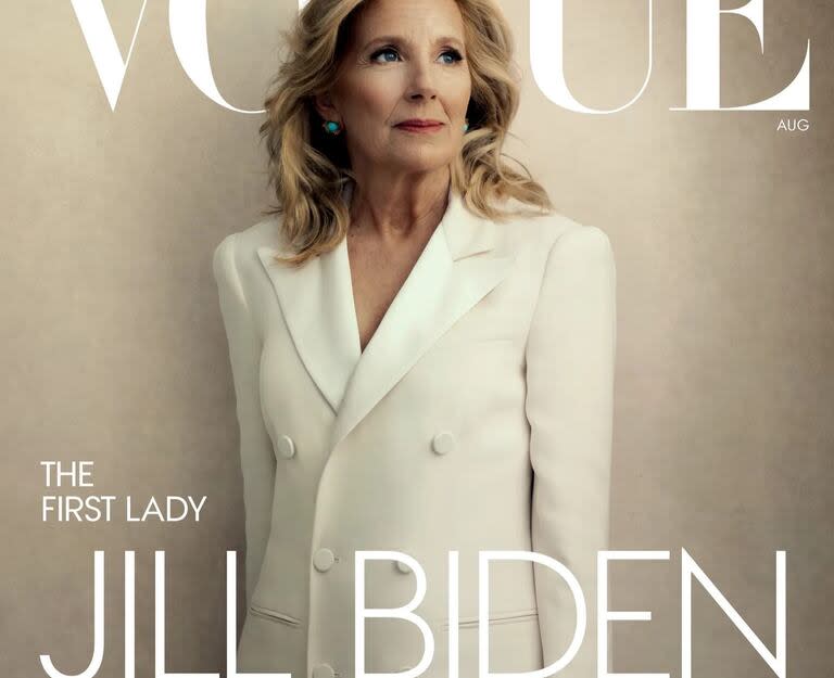 Jill Biden en la tapa de Vogue, julio 2024.