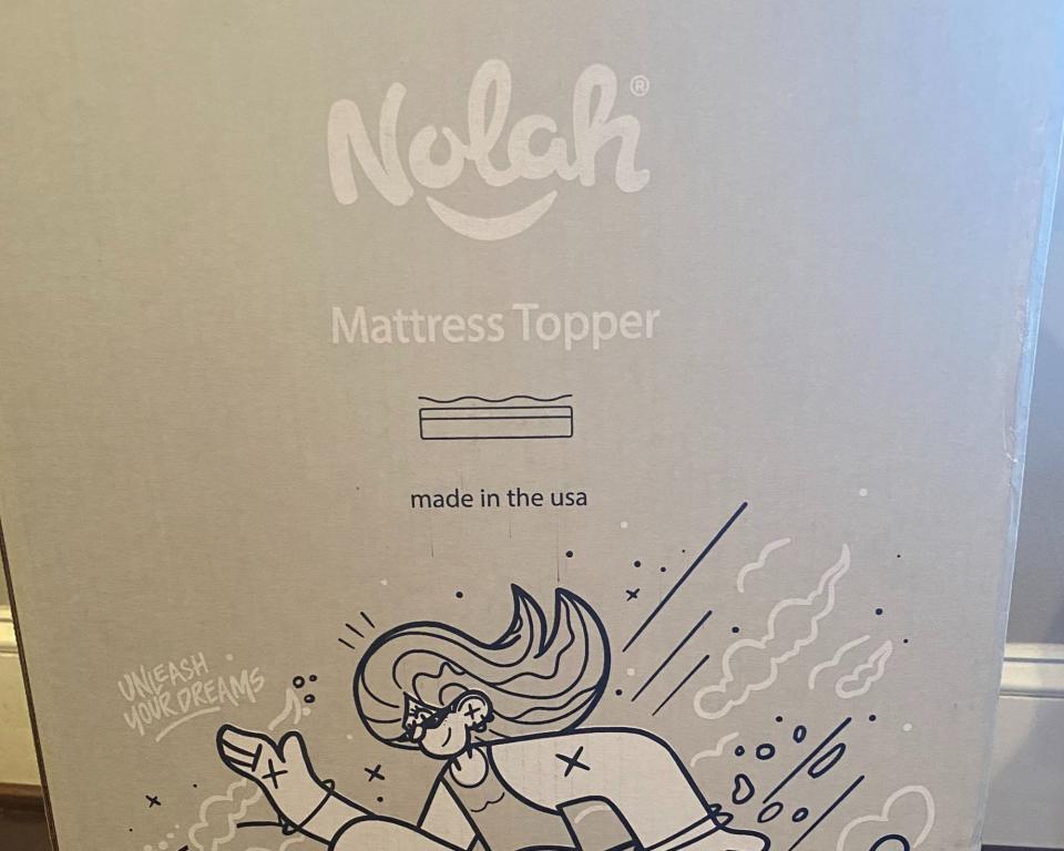 Nolah mattress topper review topper on bed testing