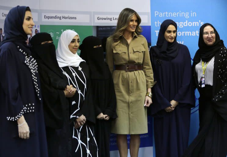 First Lady Melania Trump besuchte in Riad, Saudi-Arabien, ein Unternehmenszentrum für Frauen. (Bild: AP)