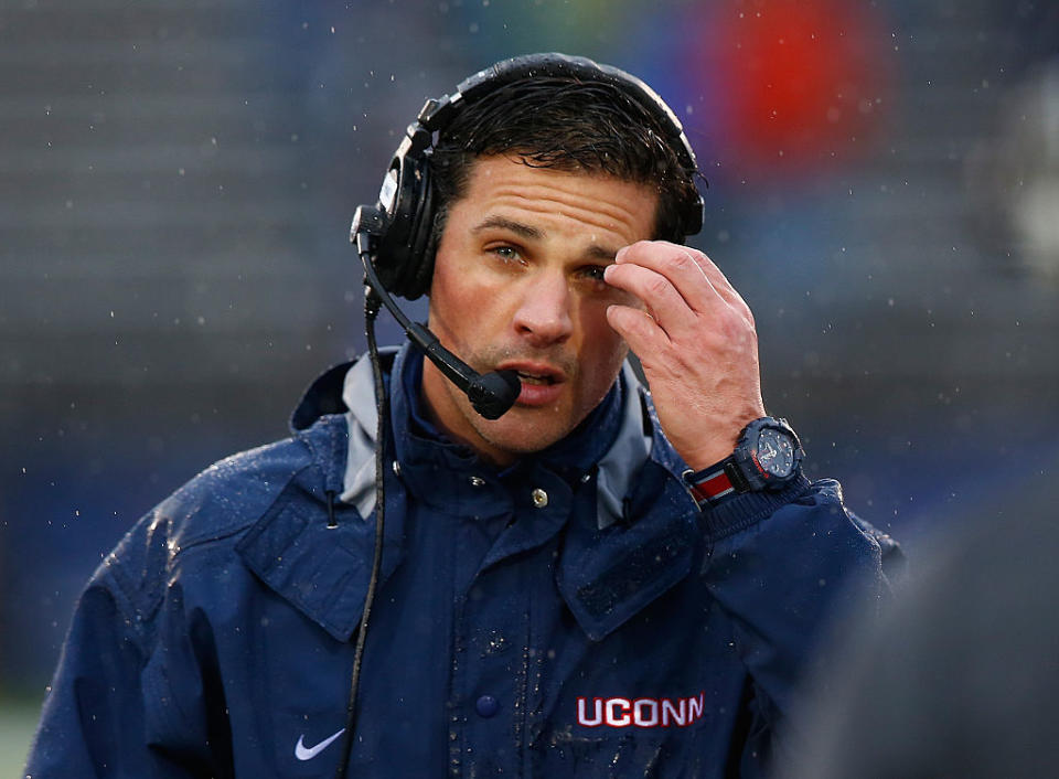 UConn fired coach Bob Diaco, who won 11 games in three seasons. (Getty)