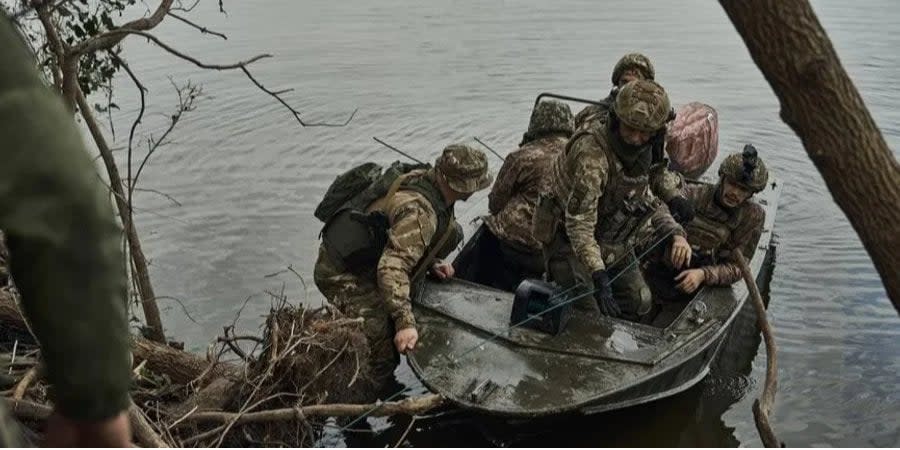 Ukrainian military on the left bank of the Kherson Oblast