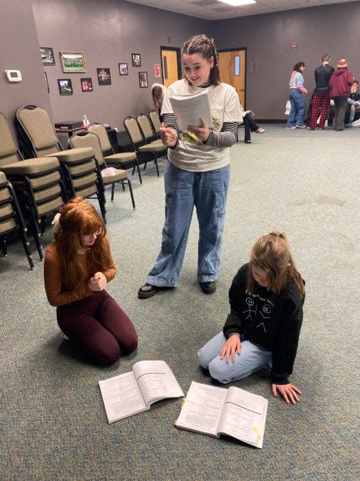 Actors in Stage11 at Quincy Music Theatre rehearse for "Disney's Little Mermaid," running Jan. 26.-Feb. 4, 2024.