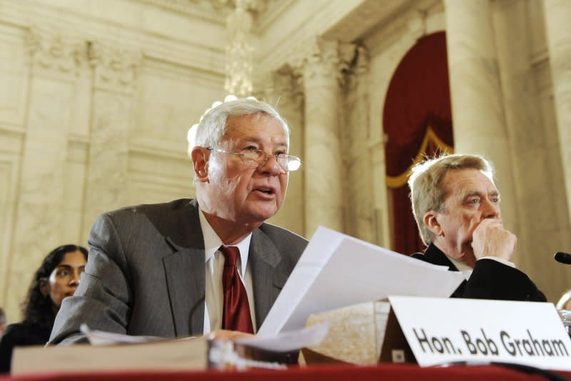 Bob Graham, former U.S. senator and Florida governor, has died at the age of 87. In 2010, he served as co-chair of the National Commission on the BP Deepwater Horizon Oil Spill and Offshore Drilling. File Photo by Roger L. Wollenberg/UPI