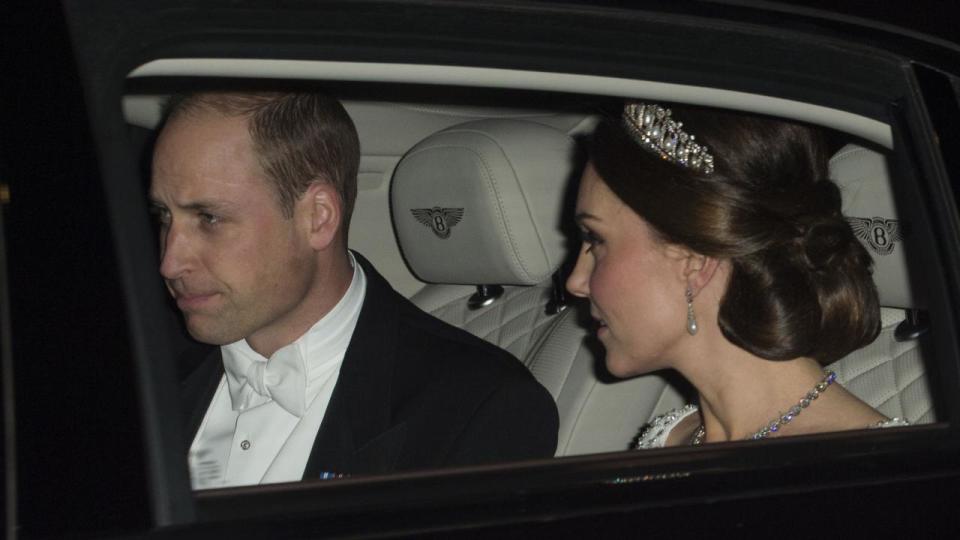 The pregnant royal put on a tiara and took a night off from the kiddies!