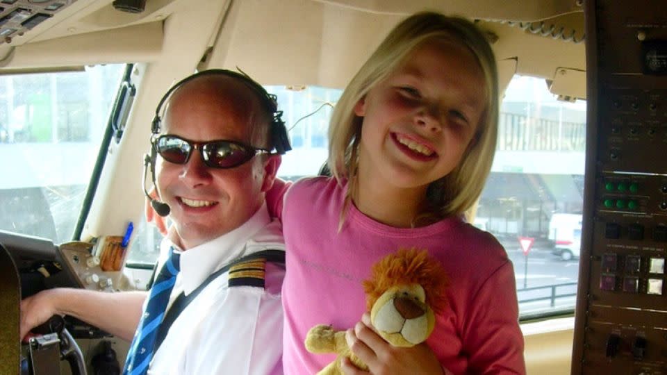 The 2006 photo was taken en route to Uganda. Jasmijn remembers being really excited to accompany her dad on a trip. - Jorrit van Waalwijk van Doorn and Jasmijn van Waalwijk van Doorn