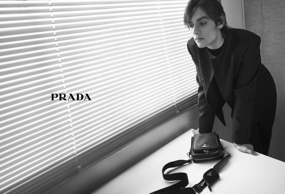 Louis Partridge fronting Prada's spring 2023 ad campaign.