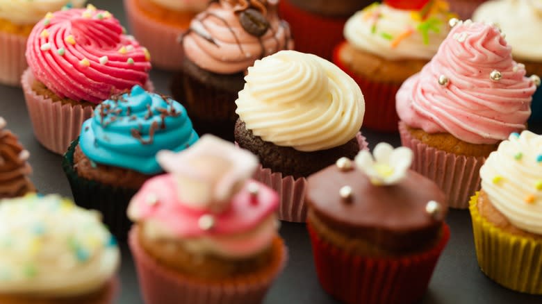 iced cupcake assortment