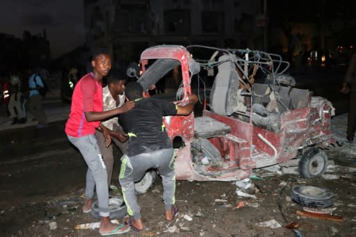 Witnesses said the explosion was so powerful that it tossed several vehicles into the air that then burst into flames