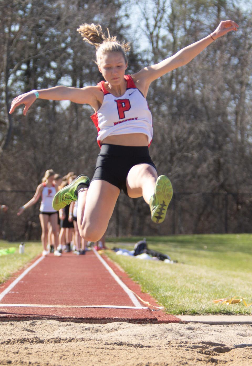 Pinckney's Brielle Reason made all-state in long jump in 2022.