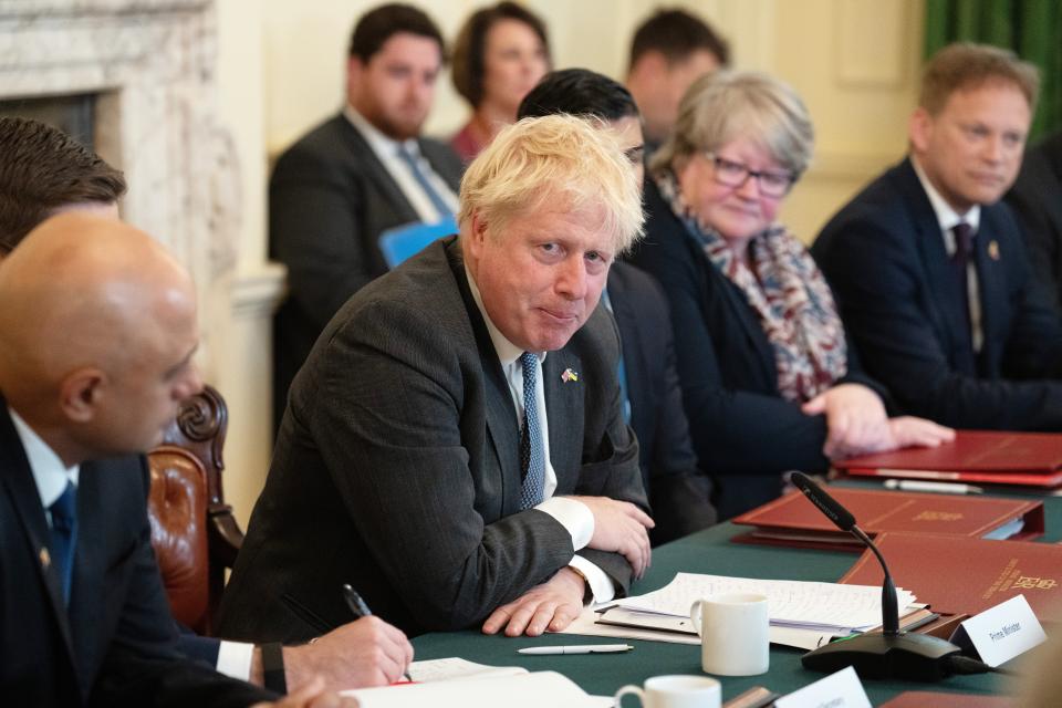 Boris Johnson at Cabinet meeting on Tuesday (Getty Images)