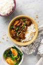 <p>Beef Massaman <a href="https://www.delish.com/uk/curry-recipes/" rel="nofollow noopener" target="_blank" data-ylk="slk:Curry;elm:context_link;itc:0;sec:content-canvas" class="link ">Curry</a> is the dish of dreams, and one of our favourite <a href="https://www.delish.com/uk/cooking/recipes/g30761979/thai-food/" rel="nofollow noopener" target="_blank" data-ylk="slk:Thai;elm:context_link;itc:0;sec:content-canvas" class="link ">Thai</a> recipes. The sauce is rich in flavour and the <a href="http://www.delish.com/uk/beef-recipes/" rel="nofollow noopener" target="_blank" data-ylk="slk:beef;elm:context_link;itc:0;sec:content-canvas" class="link ">beef</a> falls apart beautifully. </p><p>Get the <a href="https://www.delish.com/uk/cooking/recipes/a30621972/beef-massaman-curry/" rel="nofollow noopener" target="_blank" data-ylk="slk:Beef Massaman Curry;elm:context_link;itc:0;sec:content-canvas" class="link ">Beef Massaman Curry</a> recipe.</p>