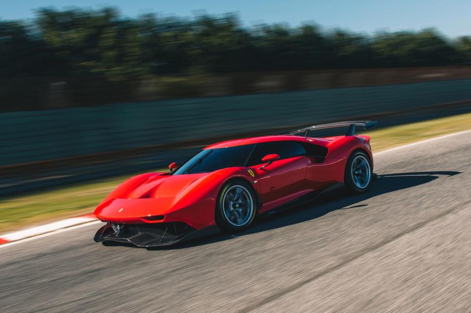 <p>The money talks underneath a <a rel="nofollow noopener" href="https://www.caranddriver.com/news/a15351310/the-ferrari-488gtb-has-been-weaponized-gt3-and-gte-racers-unveiled/" target="_blank" data-ylk="slk:488GT3;elm:context_link;itc:0;sec:content-canvas" class="link ">488GT3</a> race-car chassis, where the design and engineering team had freedom from otherwise tight FIA restriction.</p>