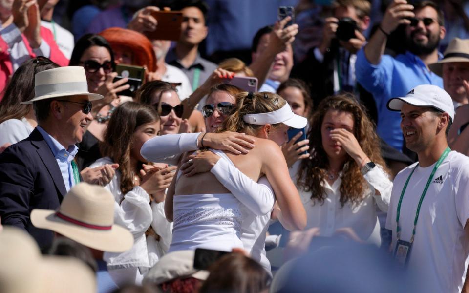 elena rybakina vs ons jabeur live wimbledon 2022 womens final  - AP