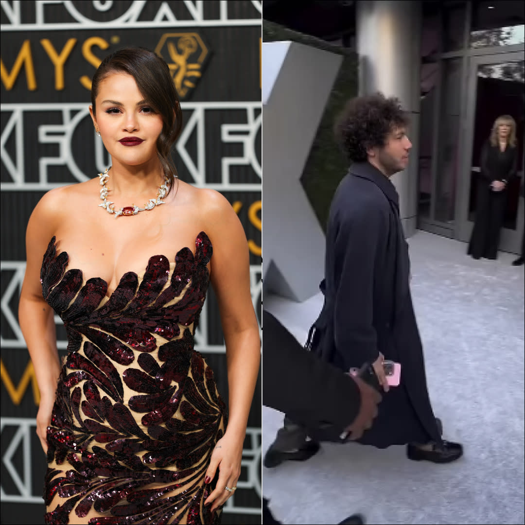  Selena Gomez and Benny Blanco at Emmys. 