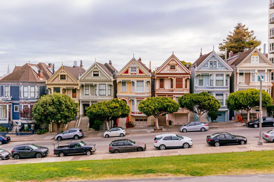 A row of homes in California.