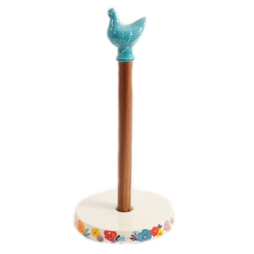 8) Turquoise Hen Paper Towel Holder