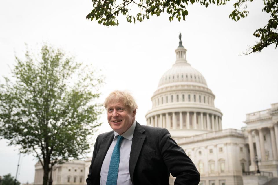 Prime Minister Boris Johnson made the announcement from Washington DC (Stefan Rousseau/PA) (PA Wire)