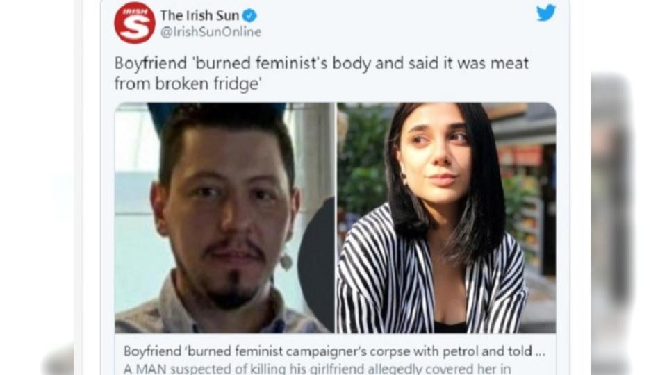  男子殘忍殺害女友還焚屍，竟辯稱臭味是羊肉腐爛。（圖／翻攝自The Irish Sun）