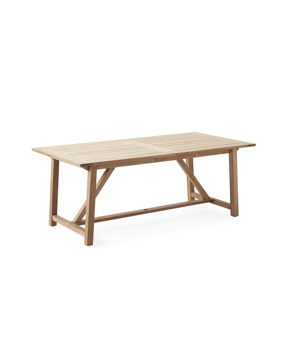 <p><a href="https://go.redirectingat.com?id=74968X1596630&url=https%3A%2F%2Fwww.serenaandlily.com%2Fproducts%2Fcrosby-teak-expandable-dining-table-natural%2F451486&sref=https%3A%2F%2Fwww.housebeautiful.com%2Fshopping%2Ffurniture%2Fg45863143%2Fserena-and-lily-furniture-whole-home-2023%2F" rel="nofollow noopener" target="_blank" data-ylk="slk:Shop Now;elm:context_link;itc:0;sec:content-canvas" class="link ">Shop Now</a></p><p>Crosby Teak Expandable Dining Table – Natural</p><p>$2498.00</p>