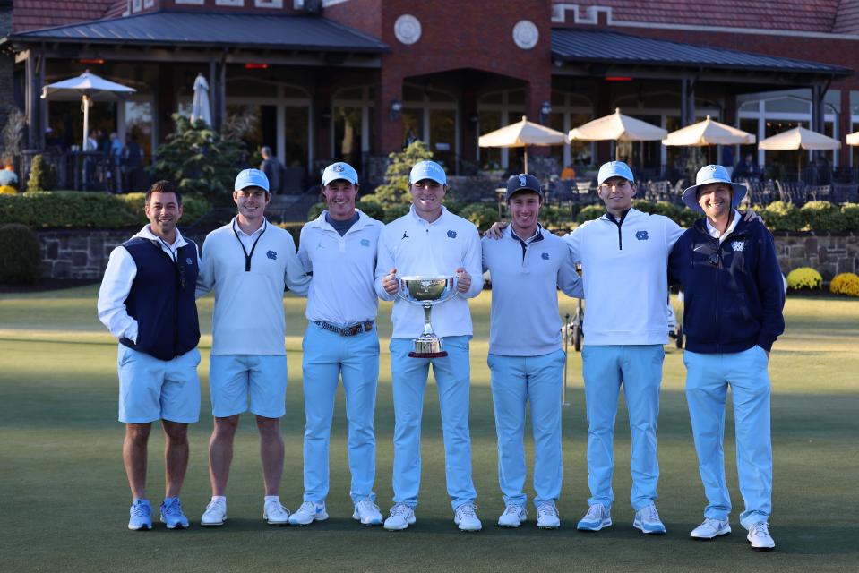 The North Carolina men’s golf team won the 2023 East Lake Cup at Atlanta Athletic Club. (Photo: NBC Universal)