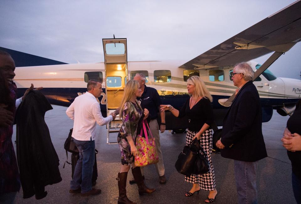 Fly the Whale, a New York-based commuter airline, makes its inaugural arrival at the Treasure Coast International Airport with passengers from Tallahassee on Friday, Jan. 12, 2018, in St. Lucie County.