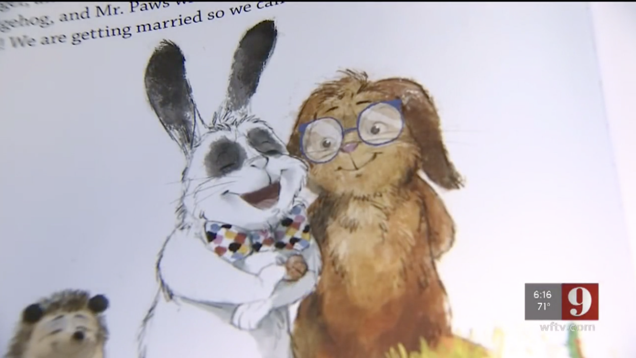 Teacher under investigation after reading book about gay bunnies to students. (Photo: WFTV)