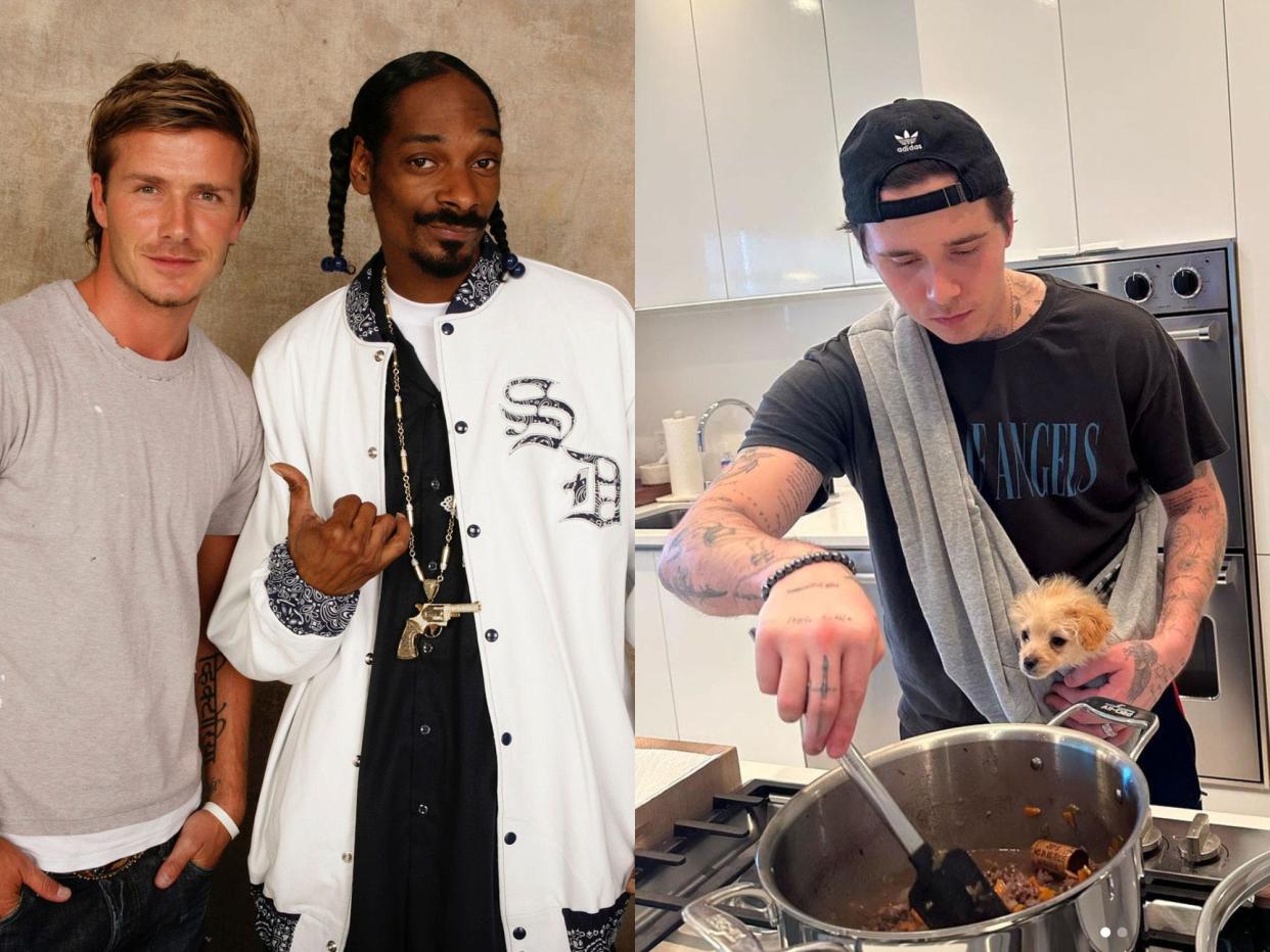 Snoop Dogg and David Beckham, Brooklyn Beckham cooking
