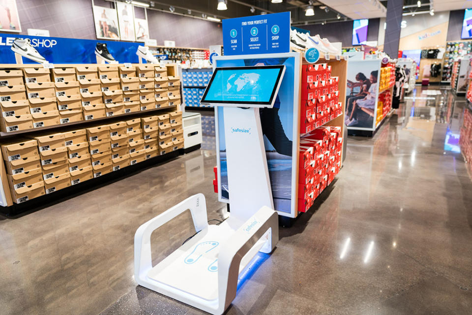 The digital foot scanner at Rack Room Shoes new concept shop at Mount Pleasant Towne Centre. - Credit: Andy Hagedon