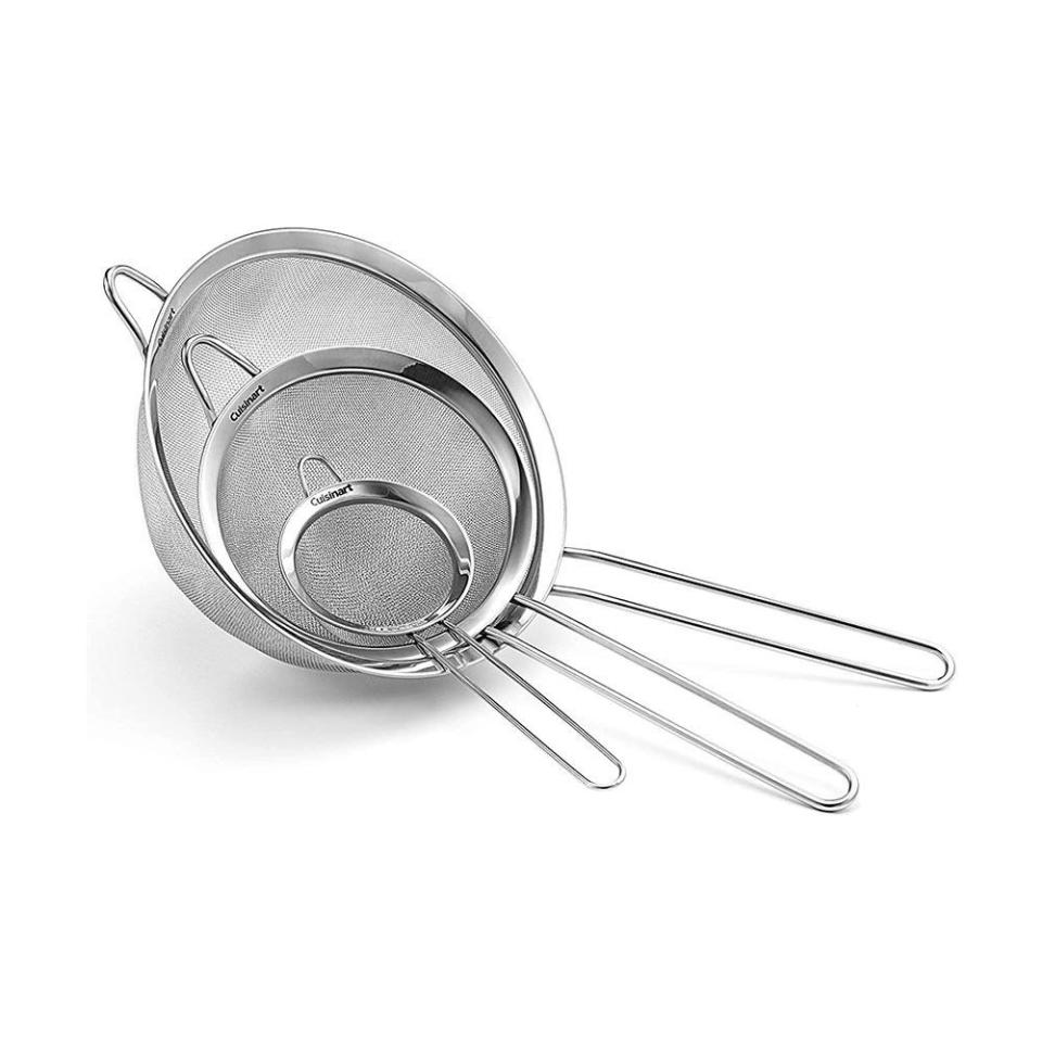 5) Cuisinart Stainless Steel Mesh Strainers (Set of 3)