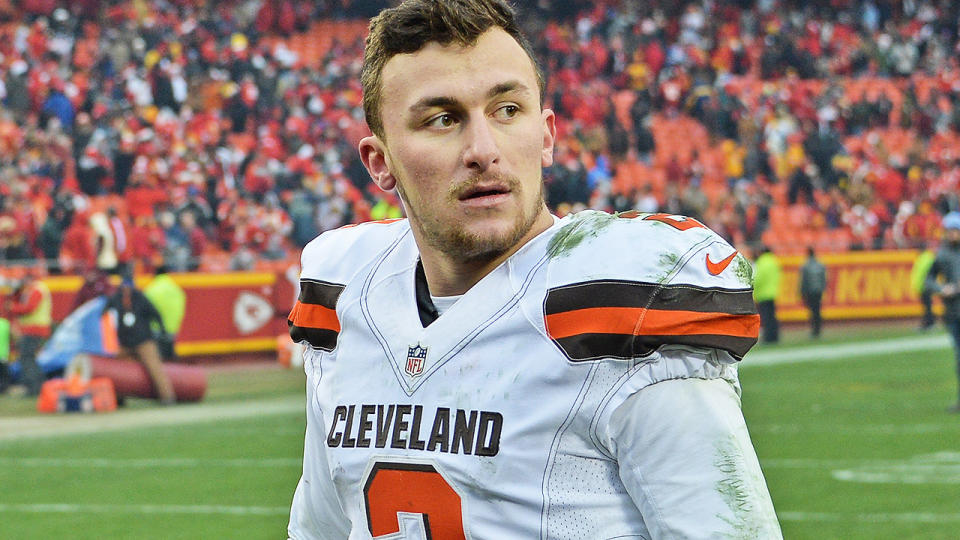 Johnny Manziel, pictured here in action for the Cleveland Browns in 2015. 