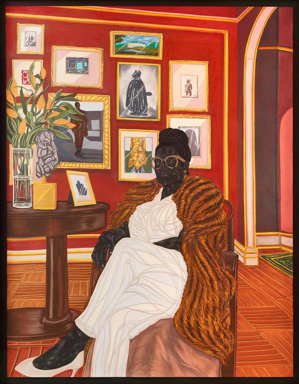 The Marchioness by Toyin Ojih Odutola, 2016 (North Carolina Museum of Art, Raleigh)