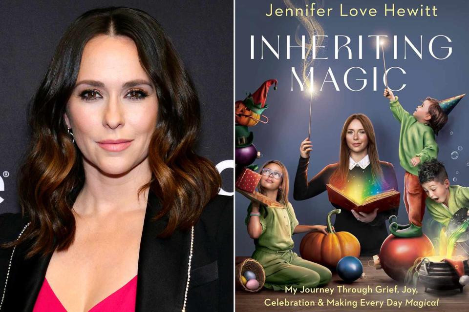 <p>Chelsea Guglielmino/WireImage; BenBella Books</p> Jennifer Love Hewitt and book Inheriting Magic