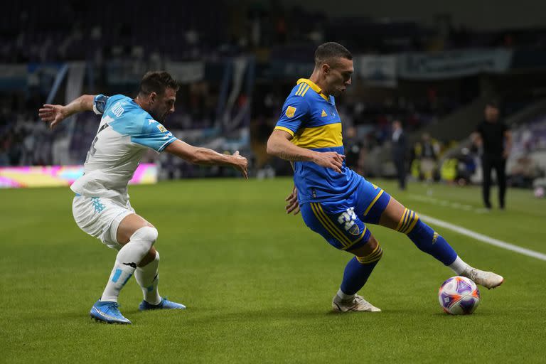 Sebastián Villa tuvo poca actividad para Boca en el primer tiempo