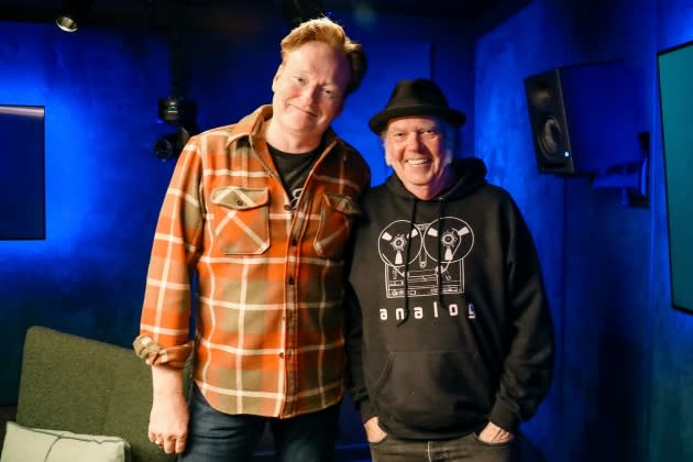 Conan-with-Neil-Young-Enhanced - Credit: Team Coco/SiriusXM