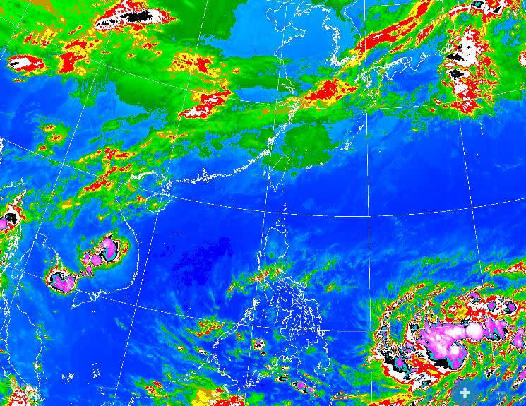 位於菲律賓東方海面的熱帶低壓，今晨2點生成為「舒力基」輕颱。（圖／中央氣象局）