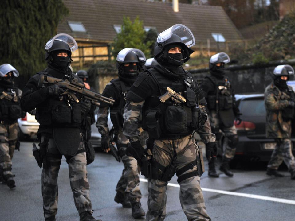 Ten people were arrested over the weekend across France, including in the region of Paris and the island of Corsica (file image): FRANCOIS LO PRESTI/AFP/Getty Images