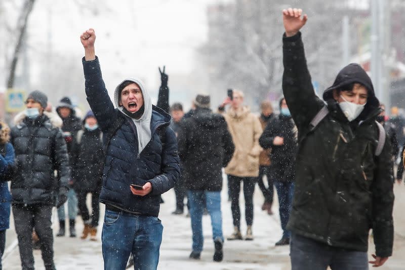 Rally in support of Alexei Navalny in Moscow