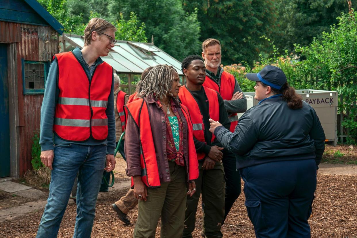 stephen merchant, clare perkins, gamba cole, darren boyd, jess gunning, the outlaws season 3