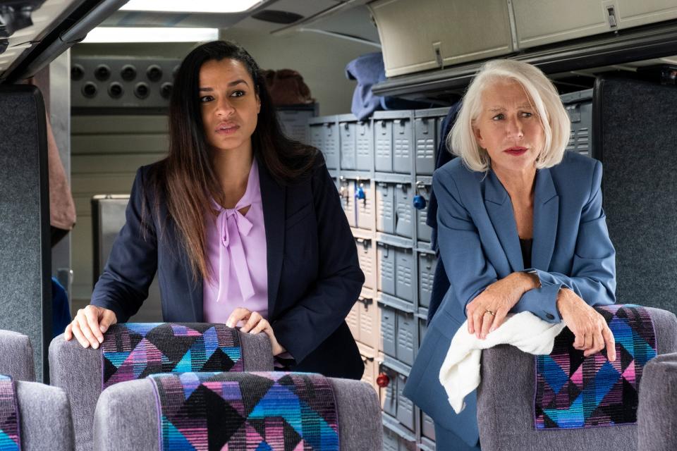 Sarah Cooper and Helen Mirren in Netflix skitNetflix