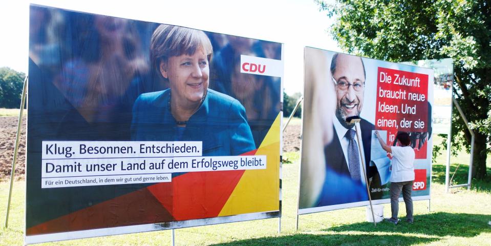 Merkel Schulz posters