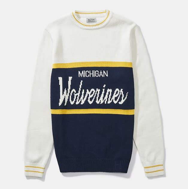 Michigan wolverines sweater, HillFlint college apparel