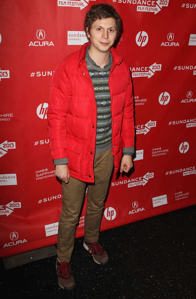 PARK CITY, UT - JANUARY 17: Actor Michael Cera attends the "Crystal Fairy" premiere during the 2013 Sundance Film Festival at The Marc Theatre on January 17, 2013 in Park City, Utah. (Photo by Joe Scarnici/Getty Images)