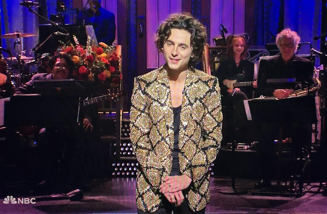 Timothée Chalamet hosts Saturday Night Live.