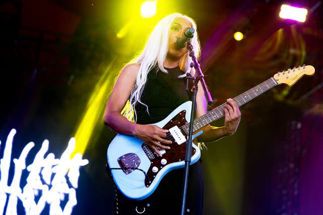 <p>Scott Dudelson/Getty</p> Fousheé performs at Coachella in April 2023